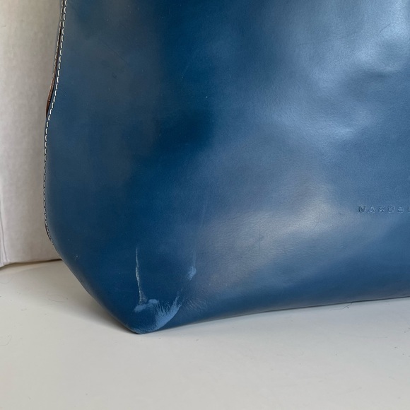 Nardelli Blue Leather Tote Bag - Picture 3 of 15